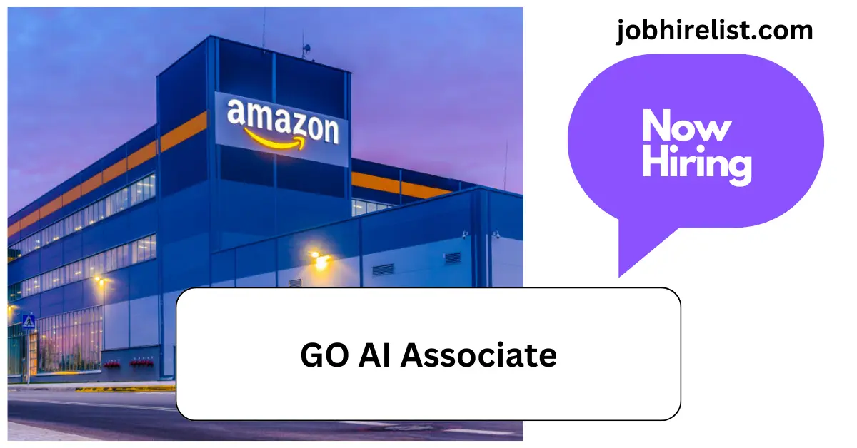 Job Opening At Amazon Work From Home Go Ai Associate