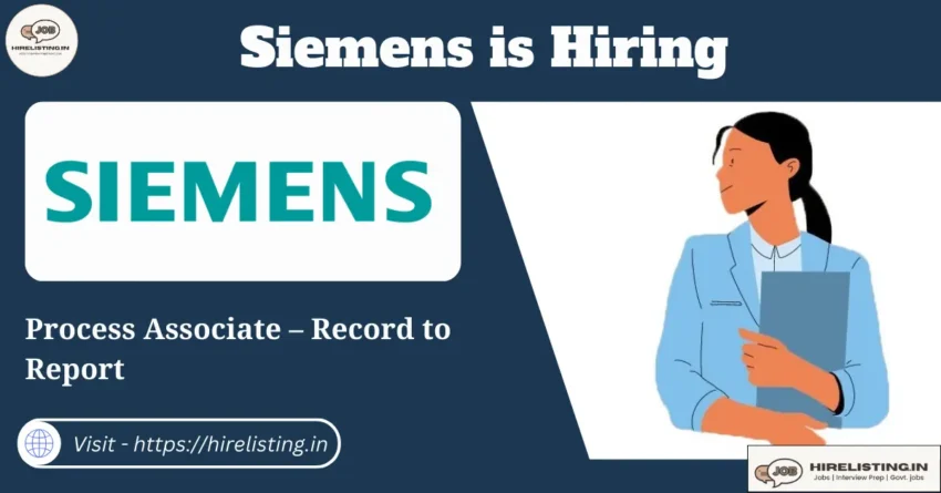 Siemens is hiring Process Associate